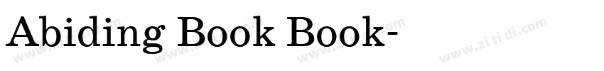 Abiding Book Book字体转换 Abiding Book Book字体转换
